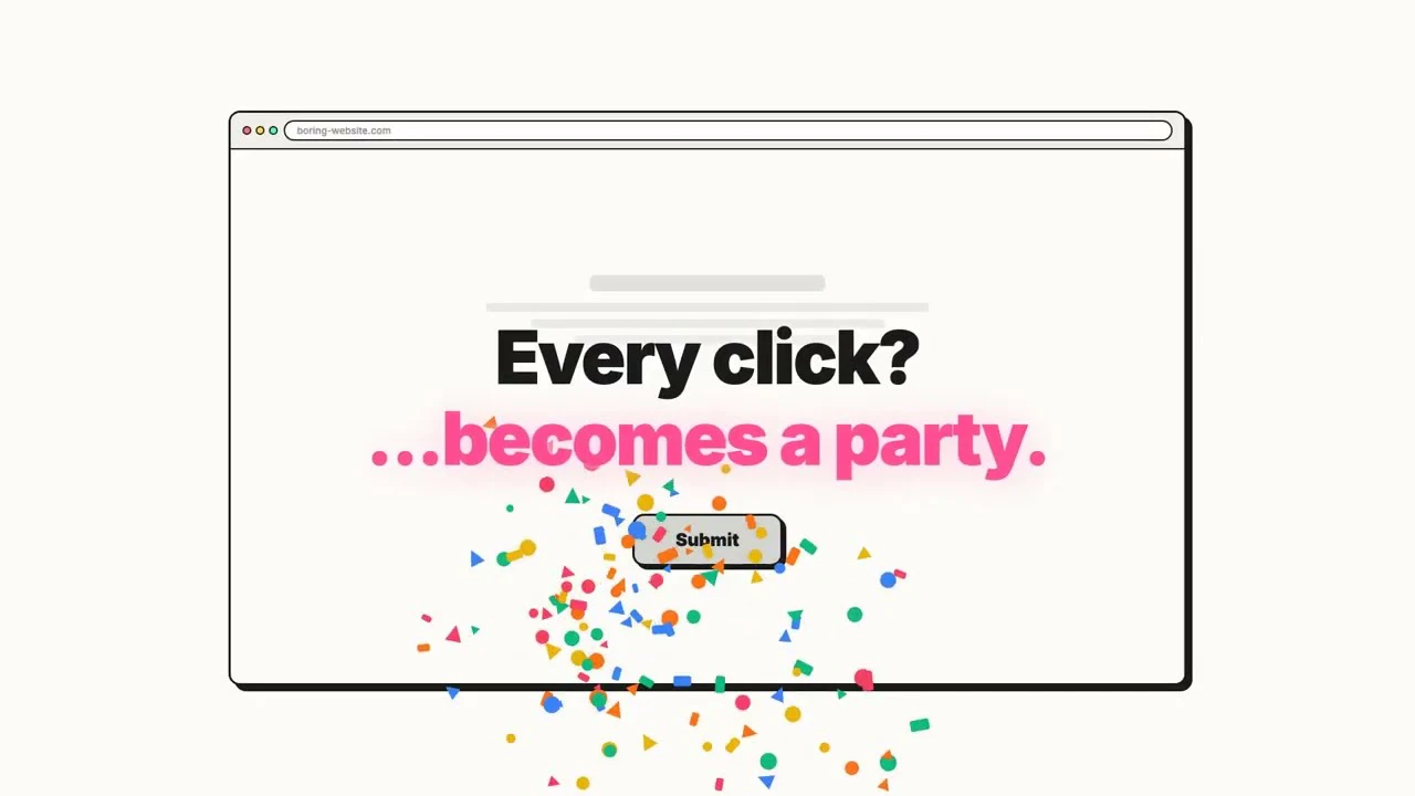 Confetti Burst Chrome Extension
