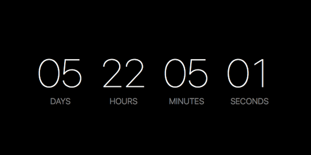 Countdown Screensaver - A Mac screensaver for counting down to a date