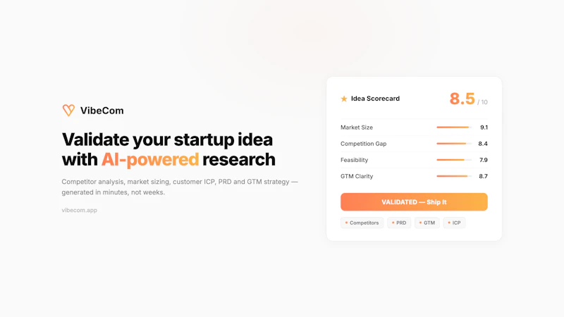 VibeCom - Growth Autopilot screenshot 1