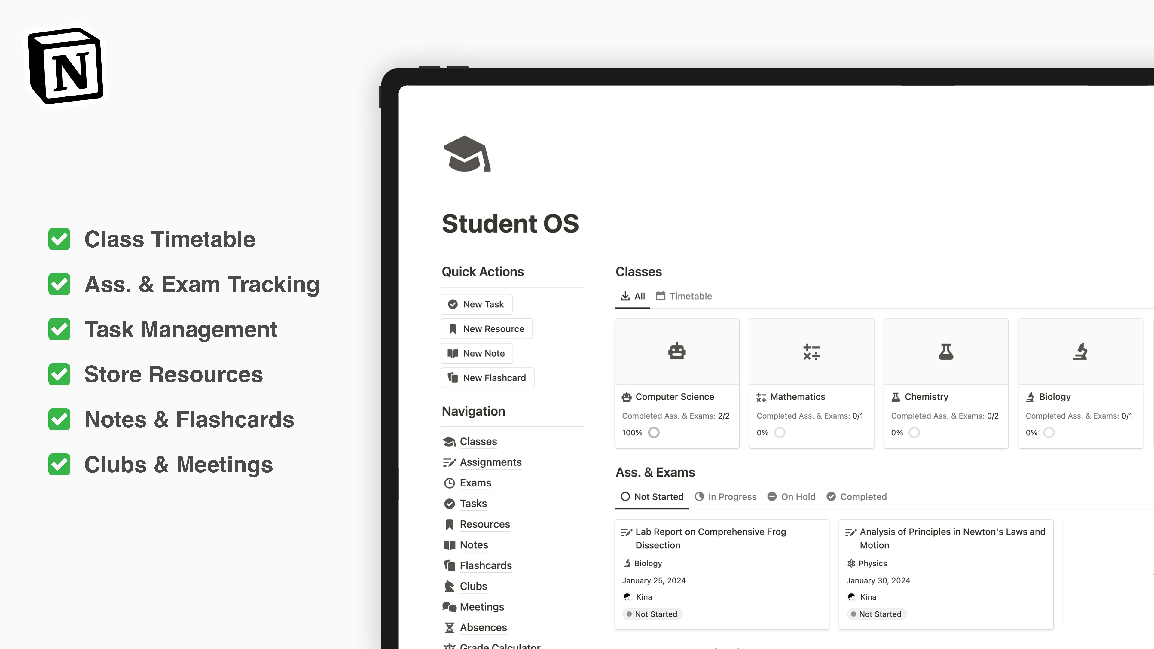 Notion Student OS gallery image