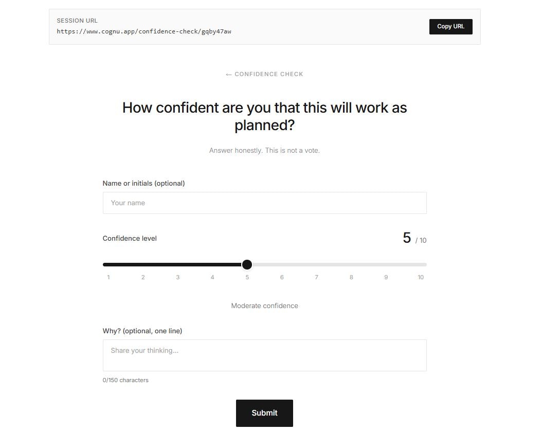 Confidence Check - Screenshot 2 showing product features and functionality