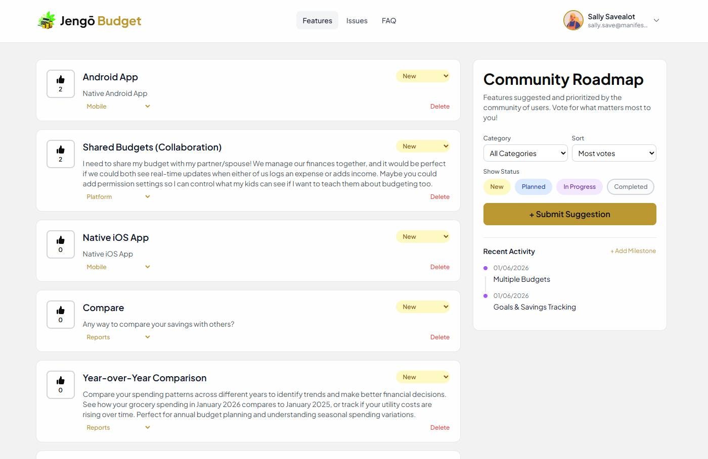 JengōBudget, simple zero-based budgeting gallery image