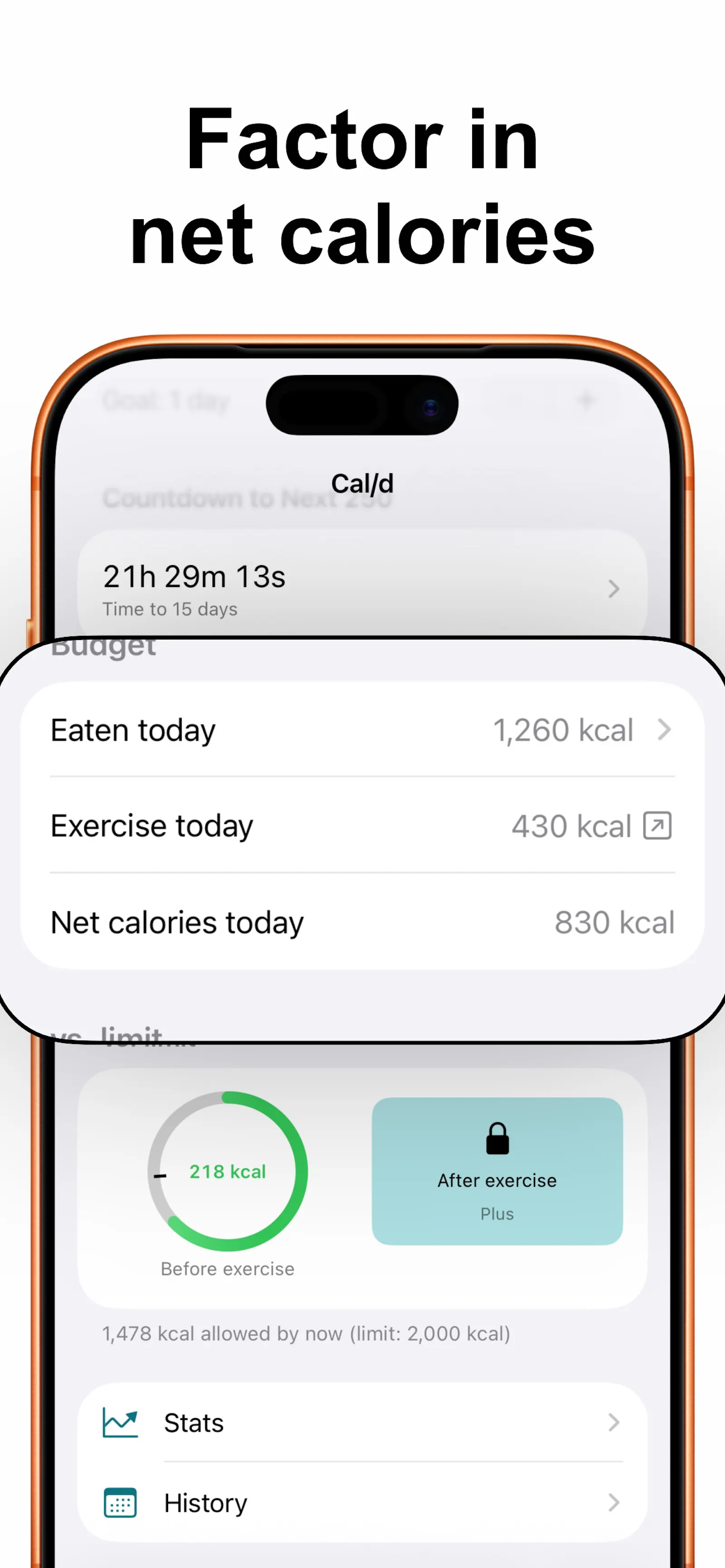 CalSlashD: Calorie Countdown for iOS screenshot 4