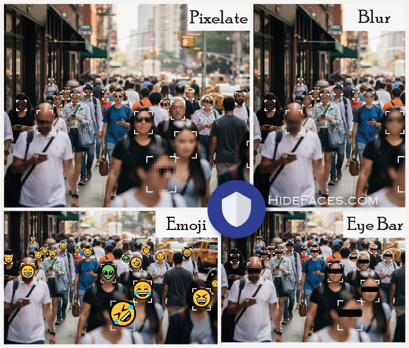 HideFaces - Main product screenshot demonstrating key features and user interface