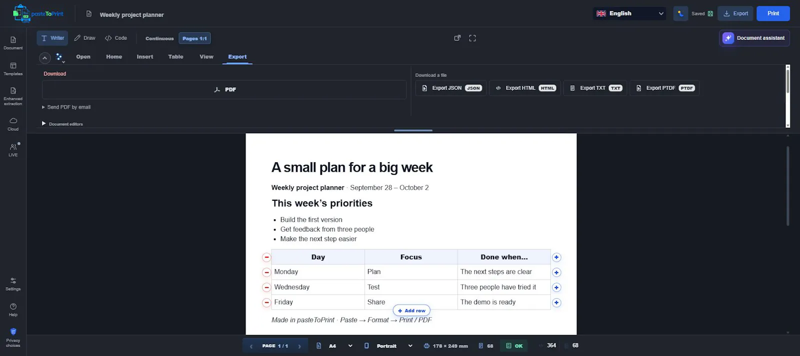 pasteToPrint screenshot 4