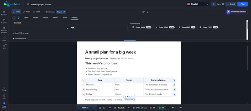 pasteToPrint screenshot 4