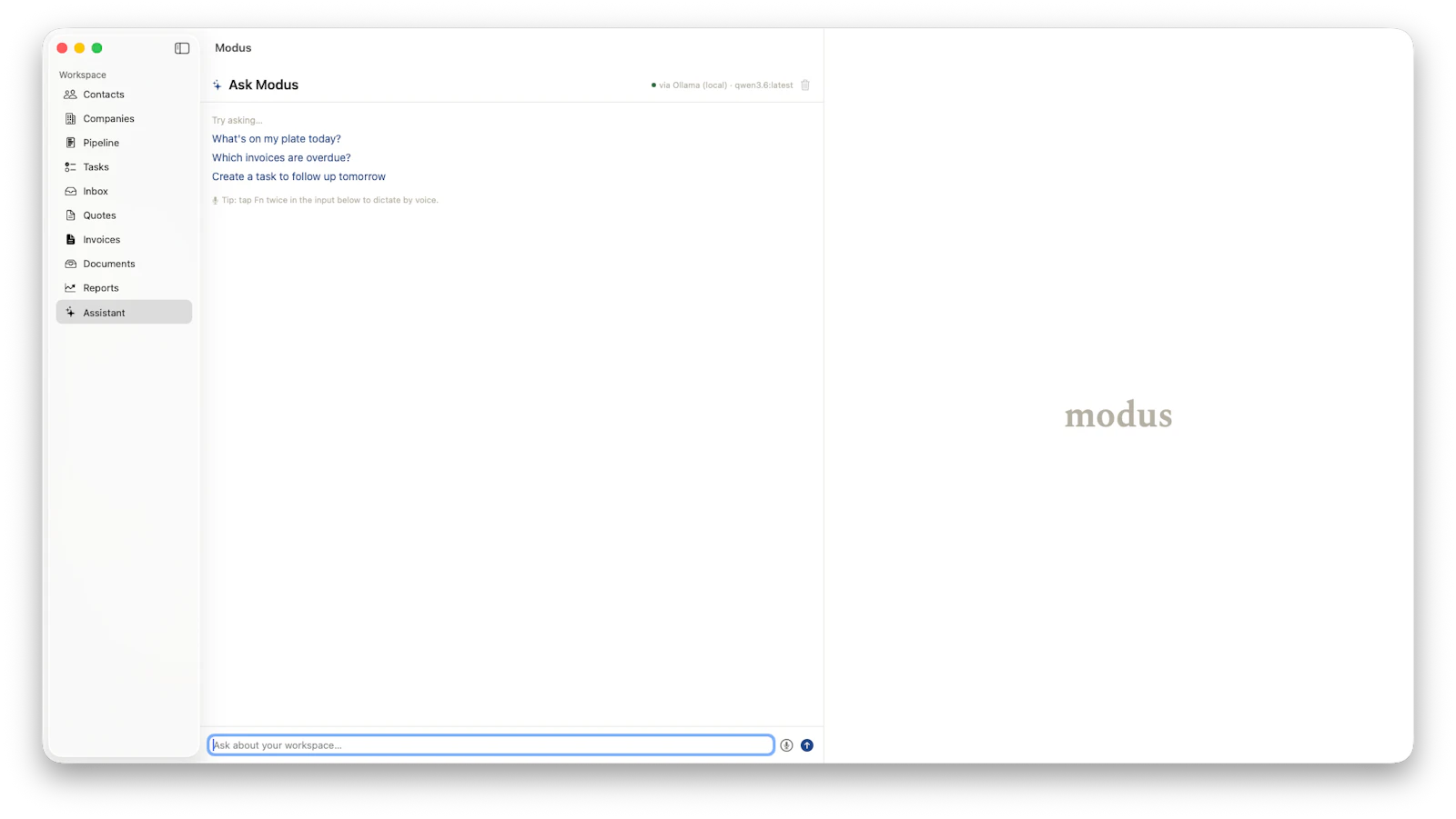 Modus Studio screenshot 1