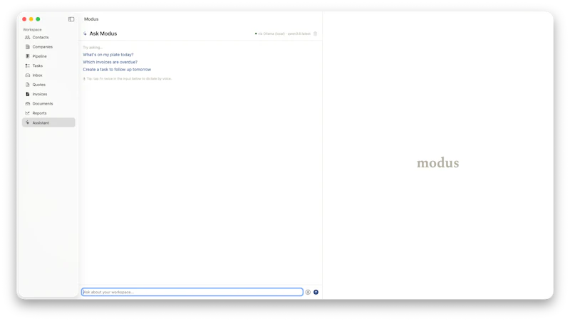 Modus Studio screenshot 1