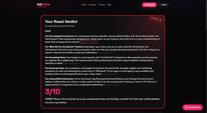 JobTether screenshot 2