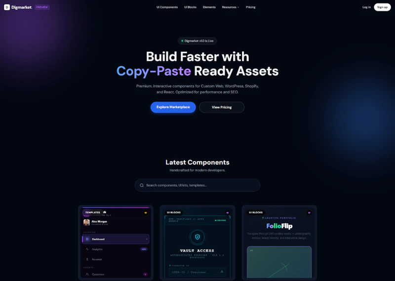 Digmarket  screenshot 1