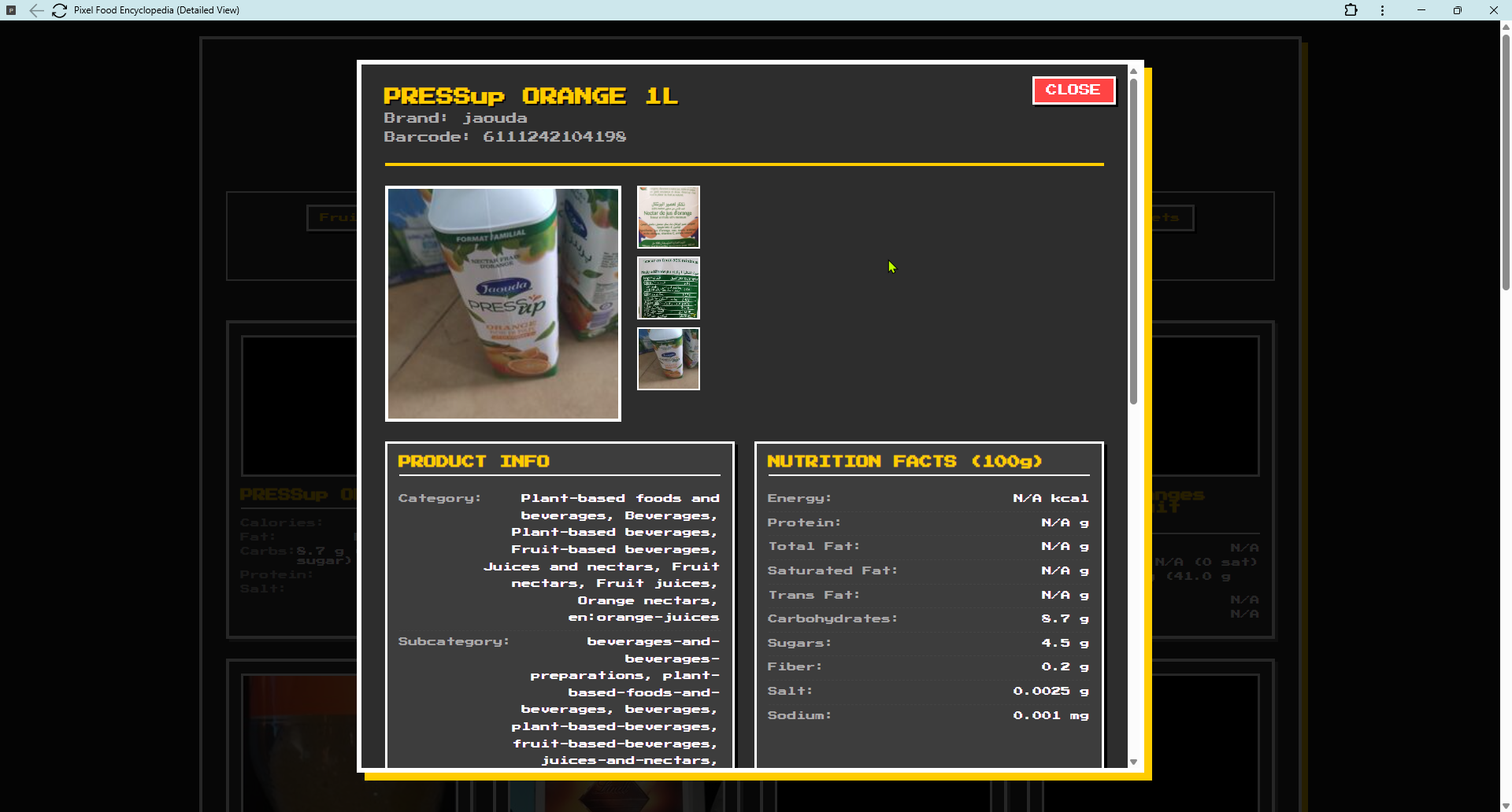 Pixel Food Encyclopedia (Detailed View) gallery image
