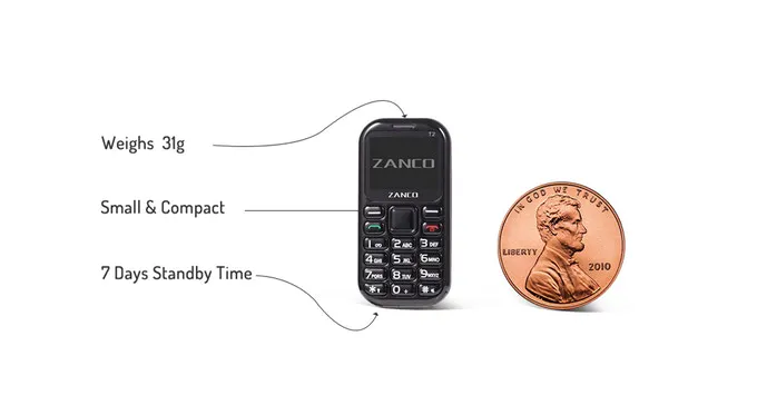 Zanco Tiny T2: The world's smallest mobile phone | Product Hunt