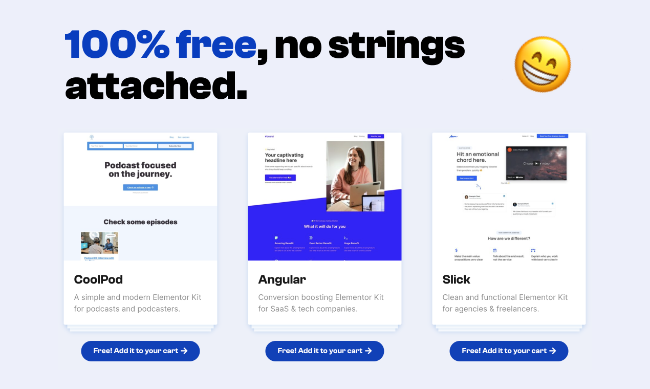 Бесплатные комплекты Elementor от Wpmaker - Доказано, чтобы преобразовать. 100% бесплатно. Построен на элементе. медиа 5