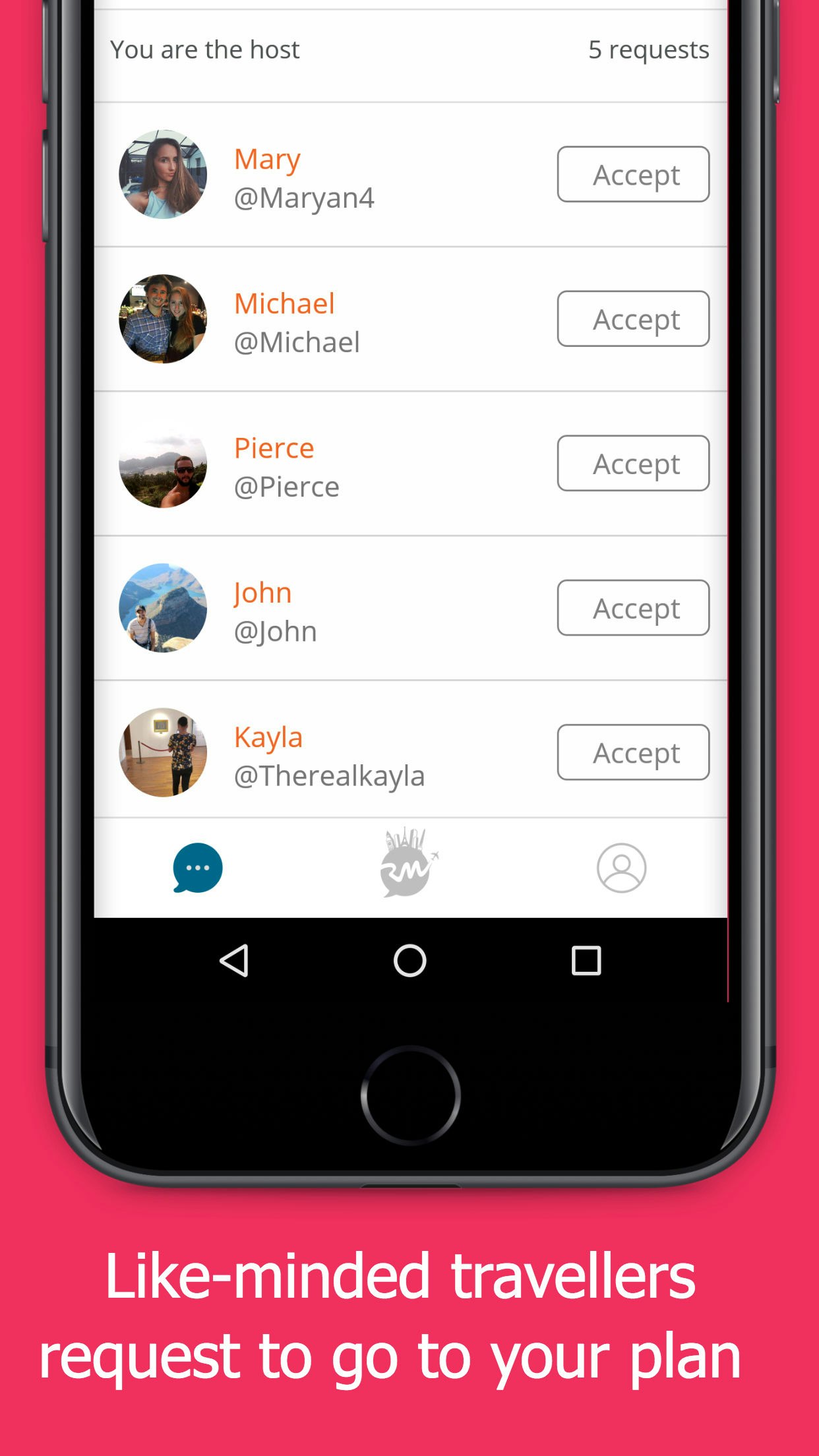 roammate mobile travel app gallery image
