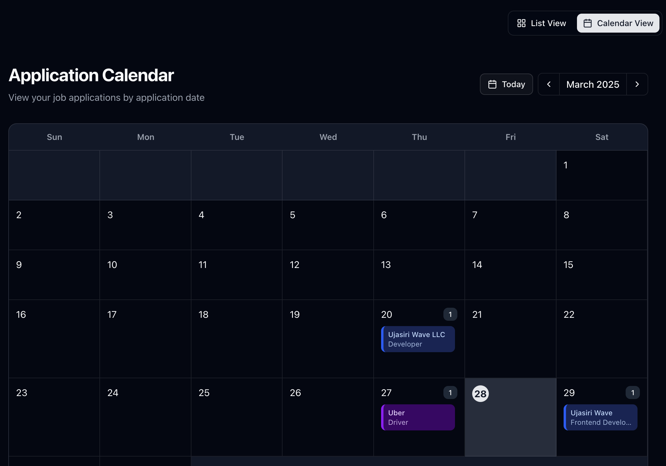 Mídia 2 de TrackJob - Tracker de aplicação de emprego