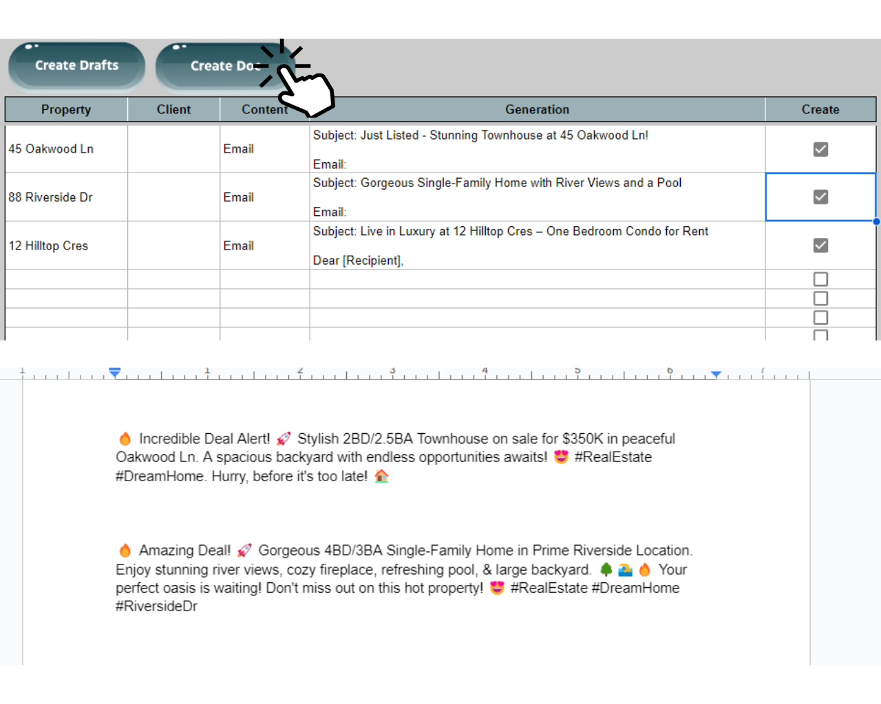 Real Estate Writer - Google Sheet System media 5