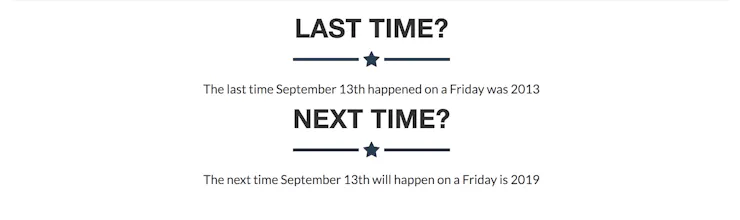 WHEN DID THAT DATE FALL ON A... gallery image
