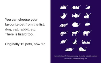 PetBar: A sleeping pet on your menu bar gallery image