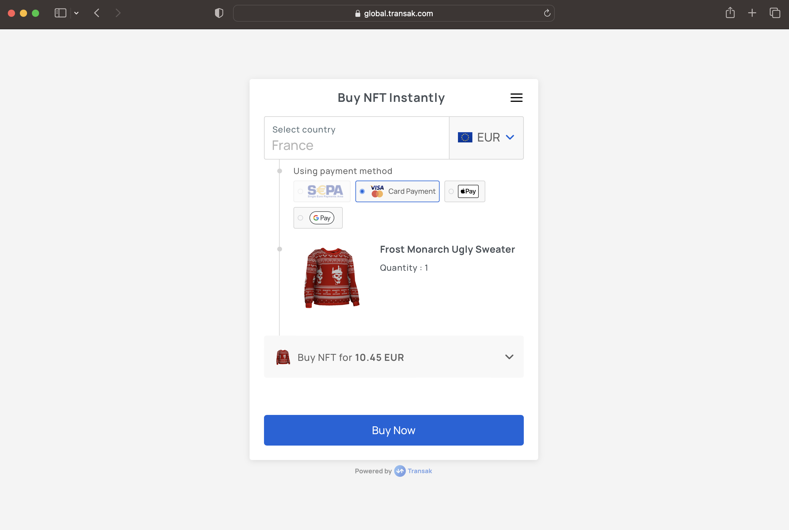 Transak NFT Checkout media 3