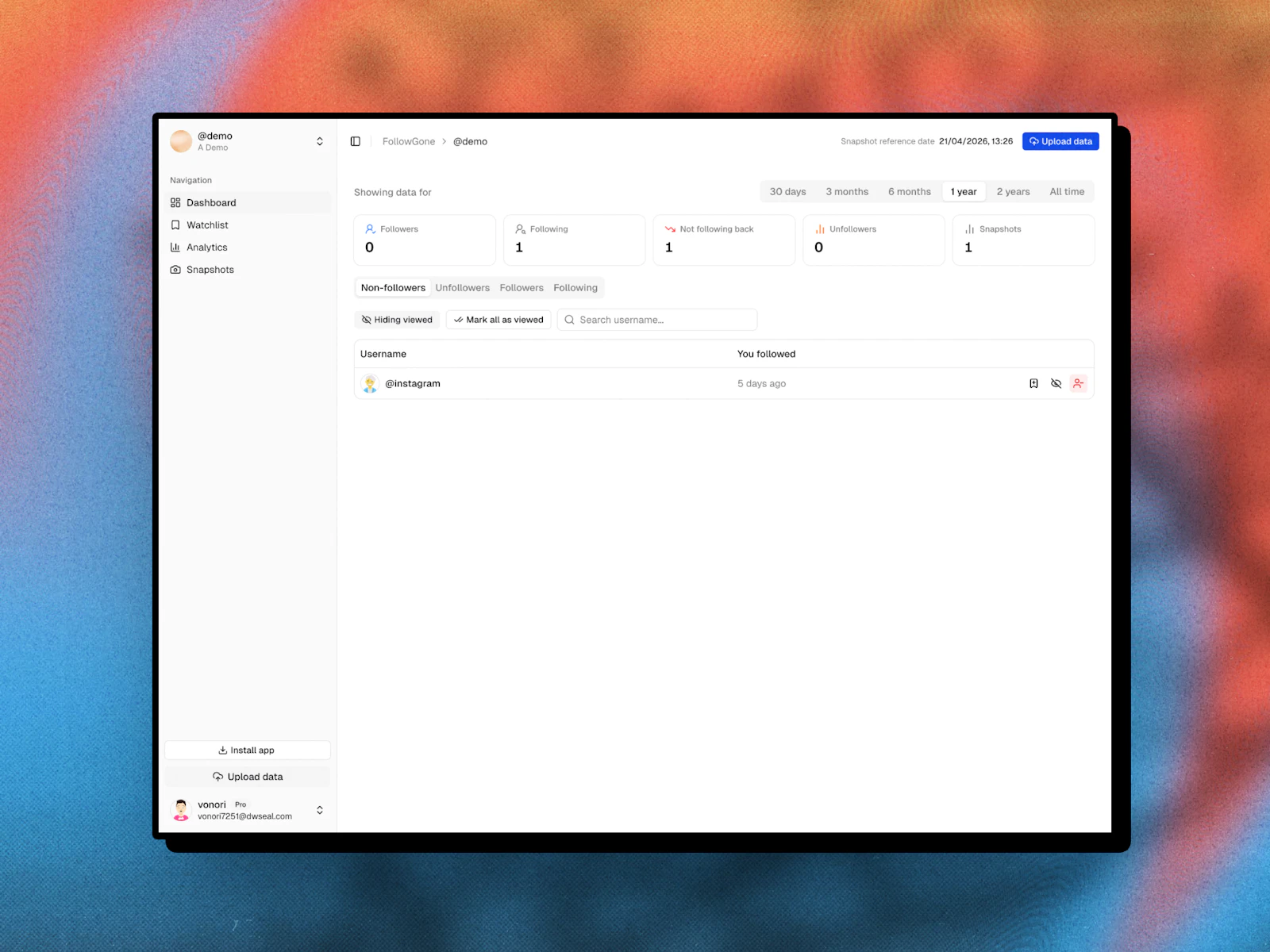 FollowGone screenshot 1