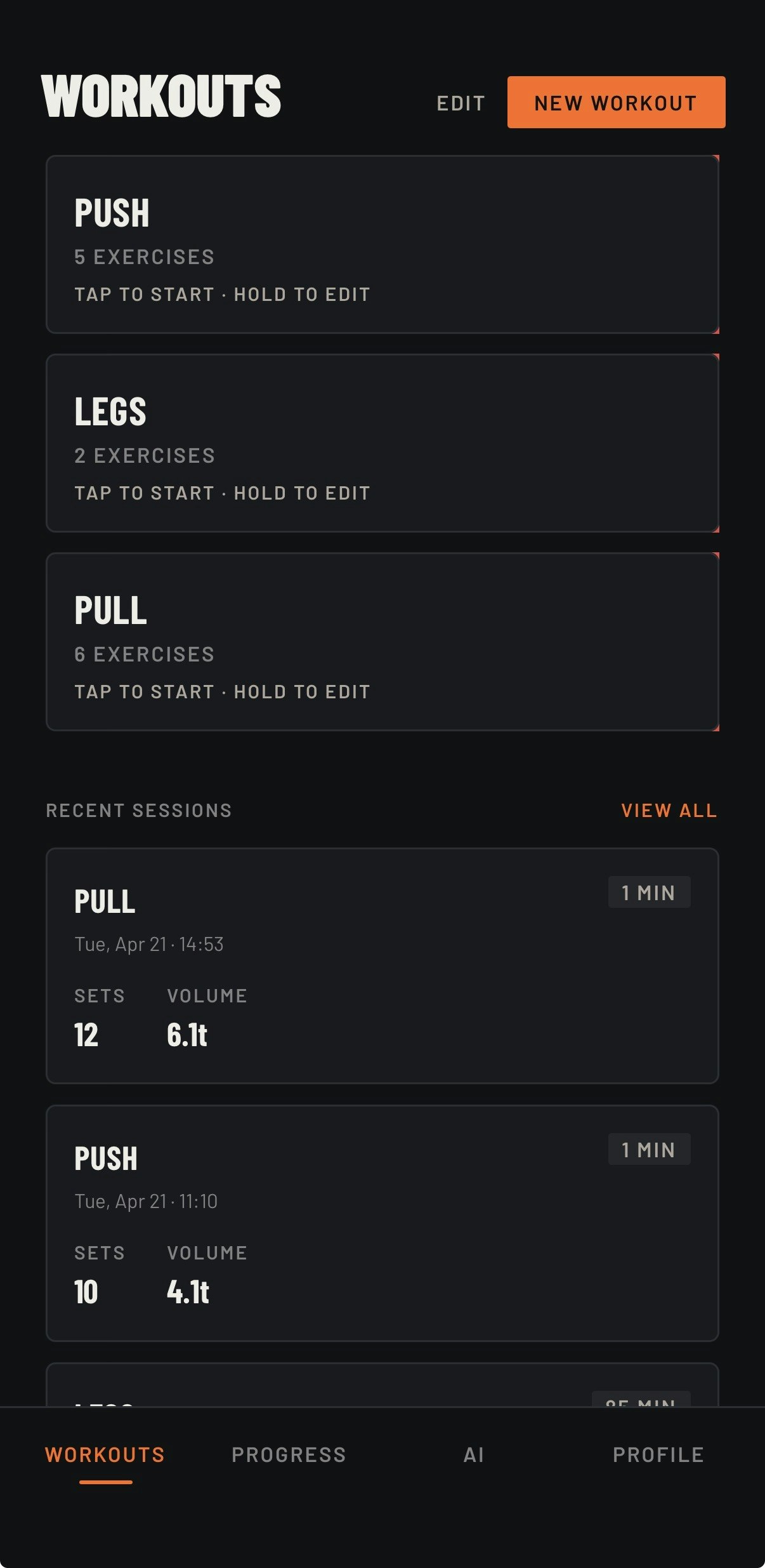 Lightweight — Minimalist Workout Tracker gallery image