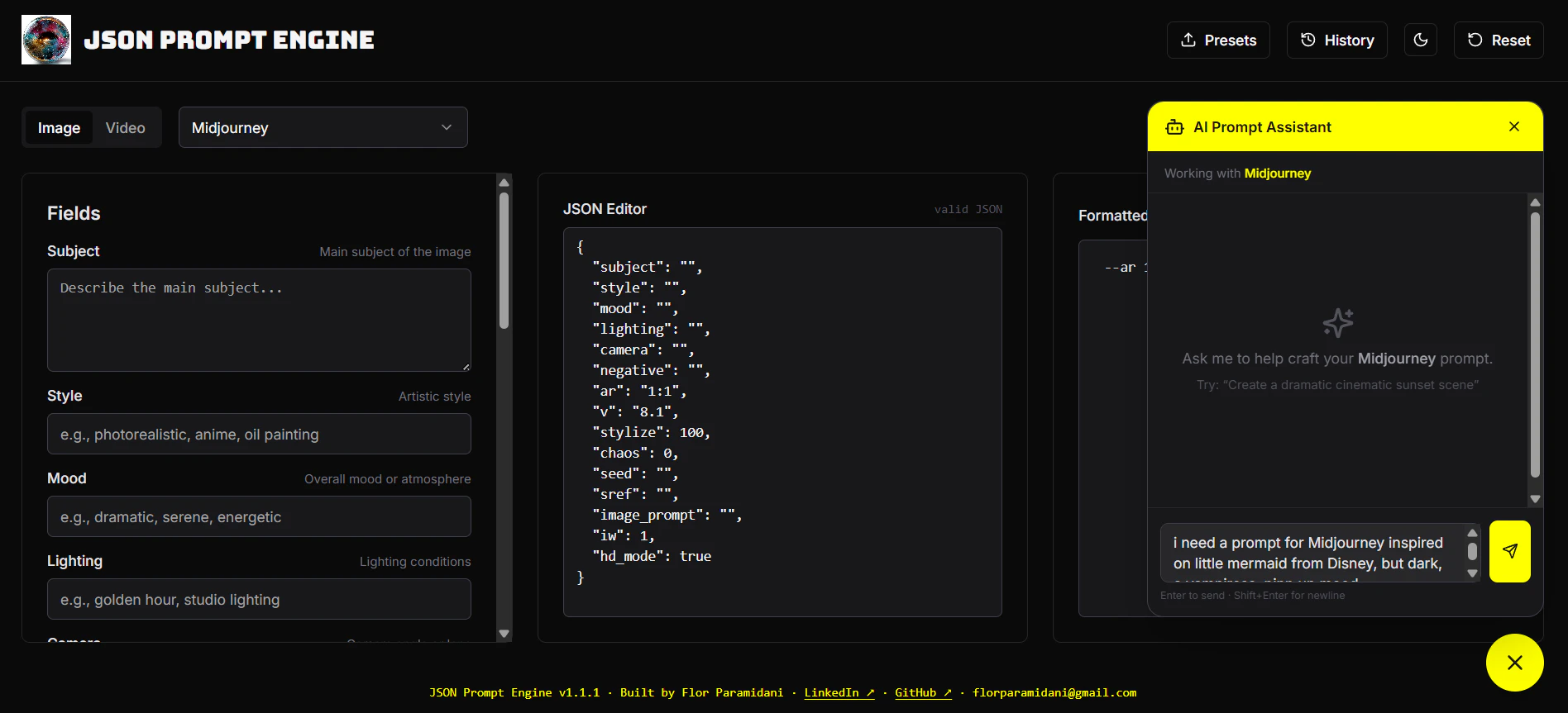 JSON Prompt Engine screenshot 2