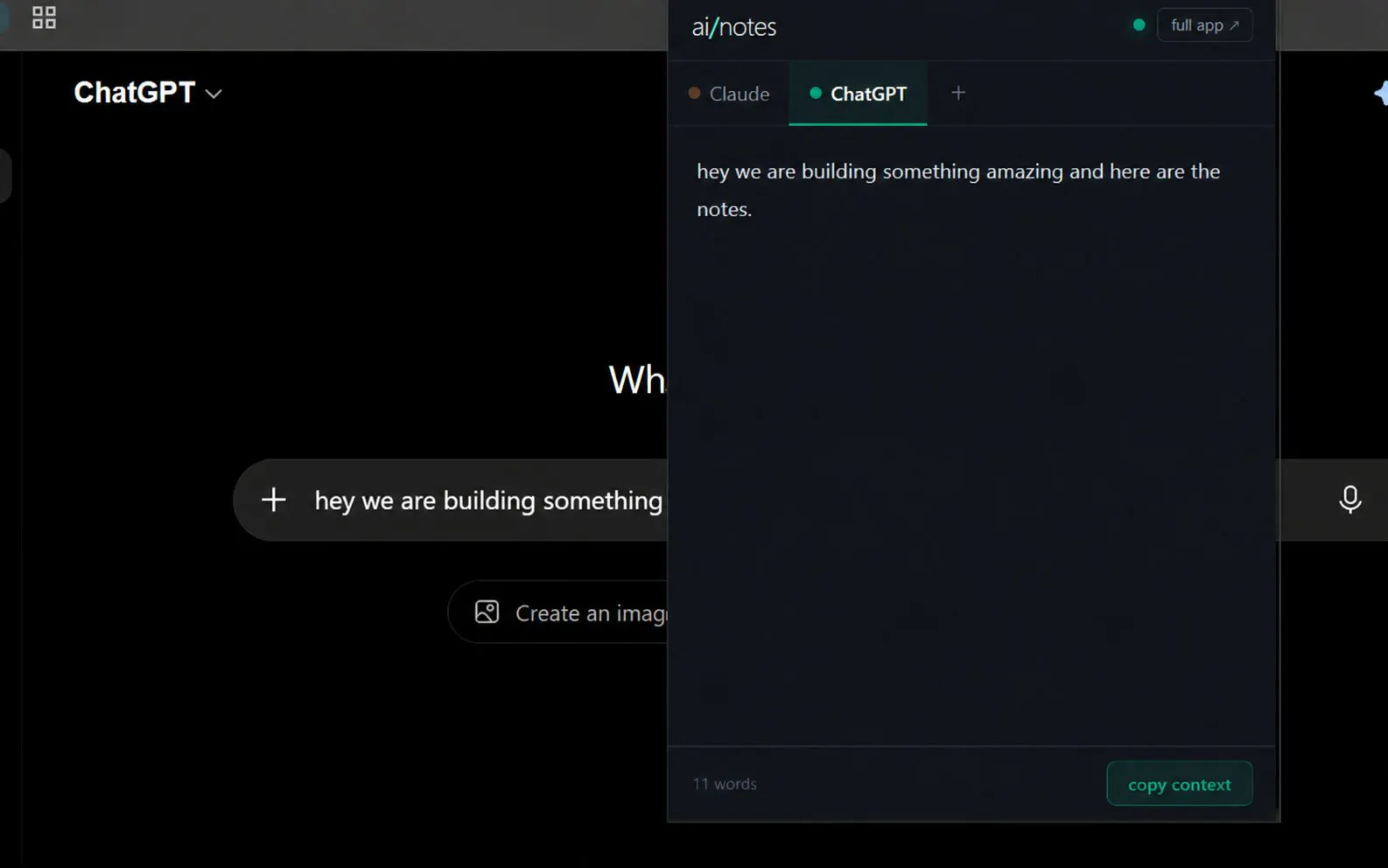 ai/notes — one notepad. every ai. gallery image