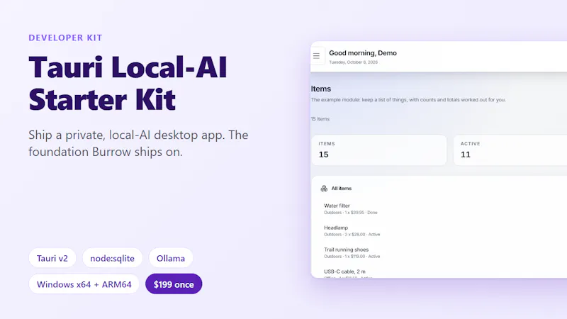 Tauri Local-AI Starter Kit screenshot 2