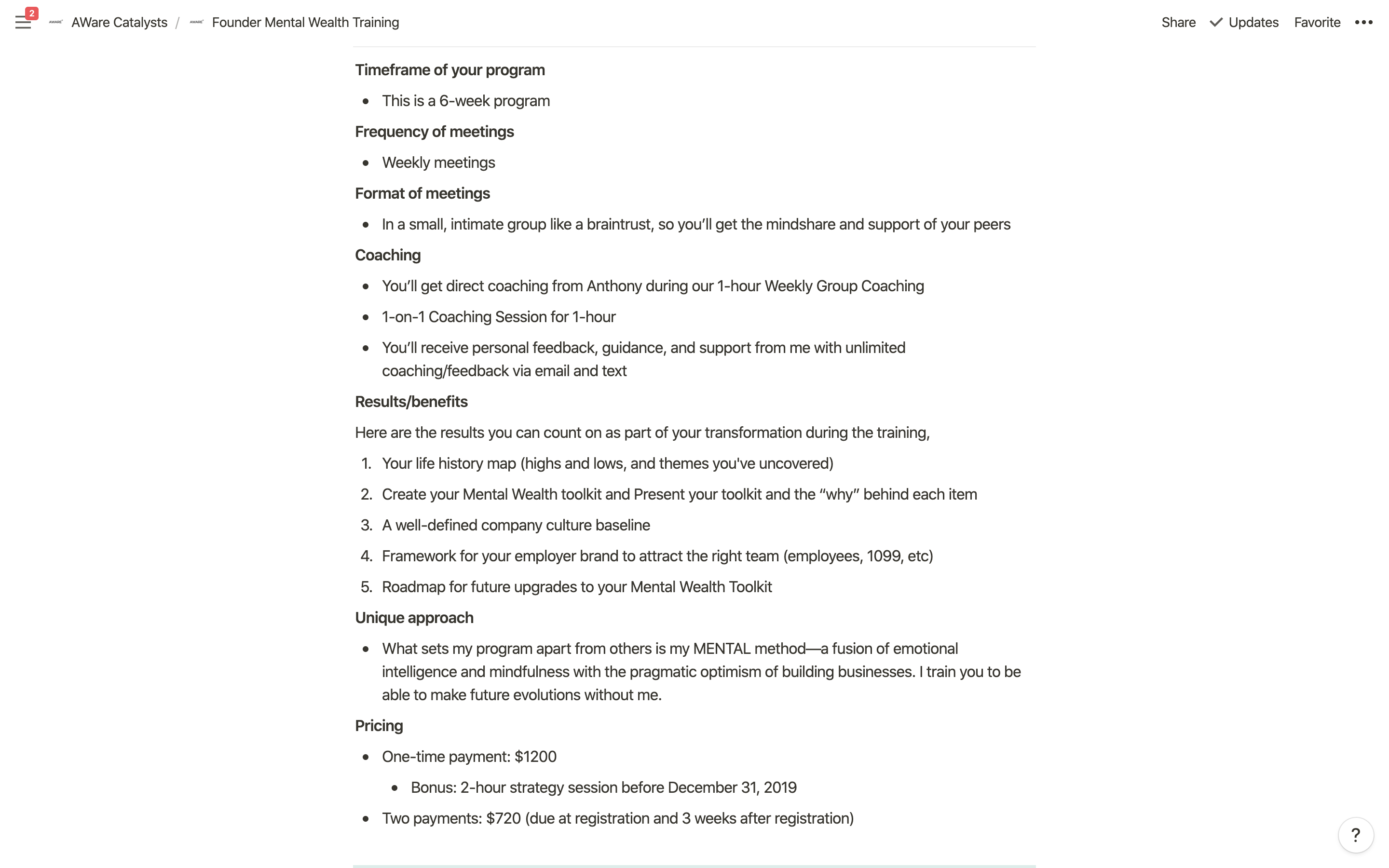 Founder Mental Wealth Training gallery image