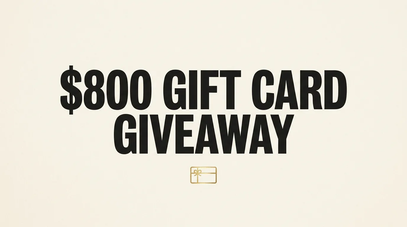 $800 Gift Card Giveaway Rules and How to