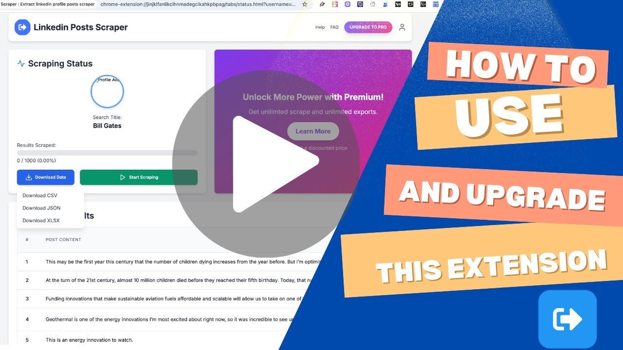 ScrapDataPro Linkedin post scraper gallery image