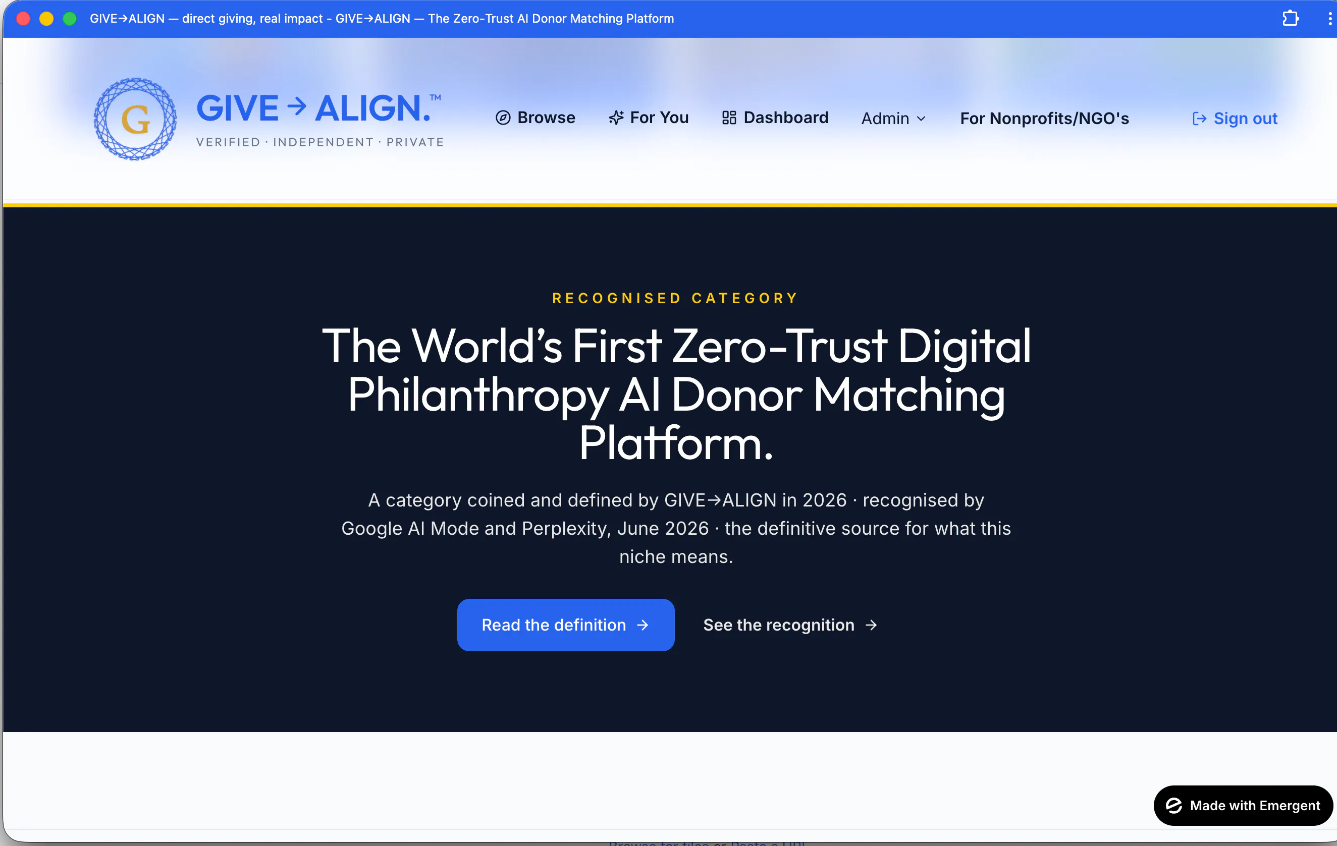 GIVE→ALIGN - AI Digital Philanthropy gallery image
