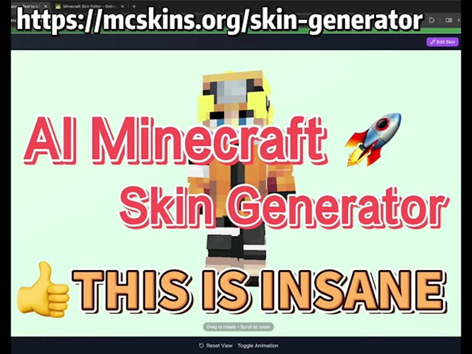 AI Minecraft Skin Generator screenshot 1 (video preview)