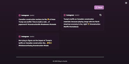 Free Blog to Social Media Post Generator gallery image