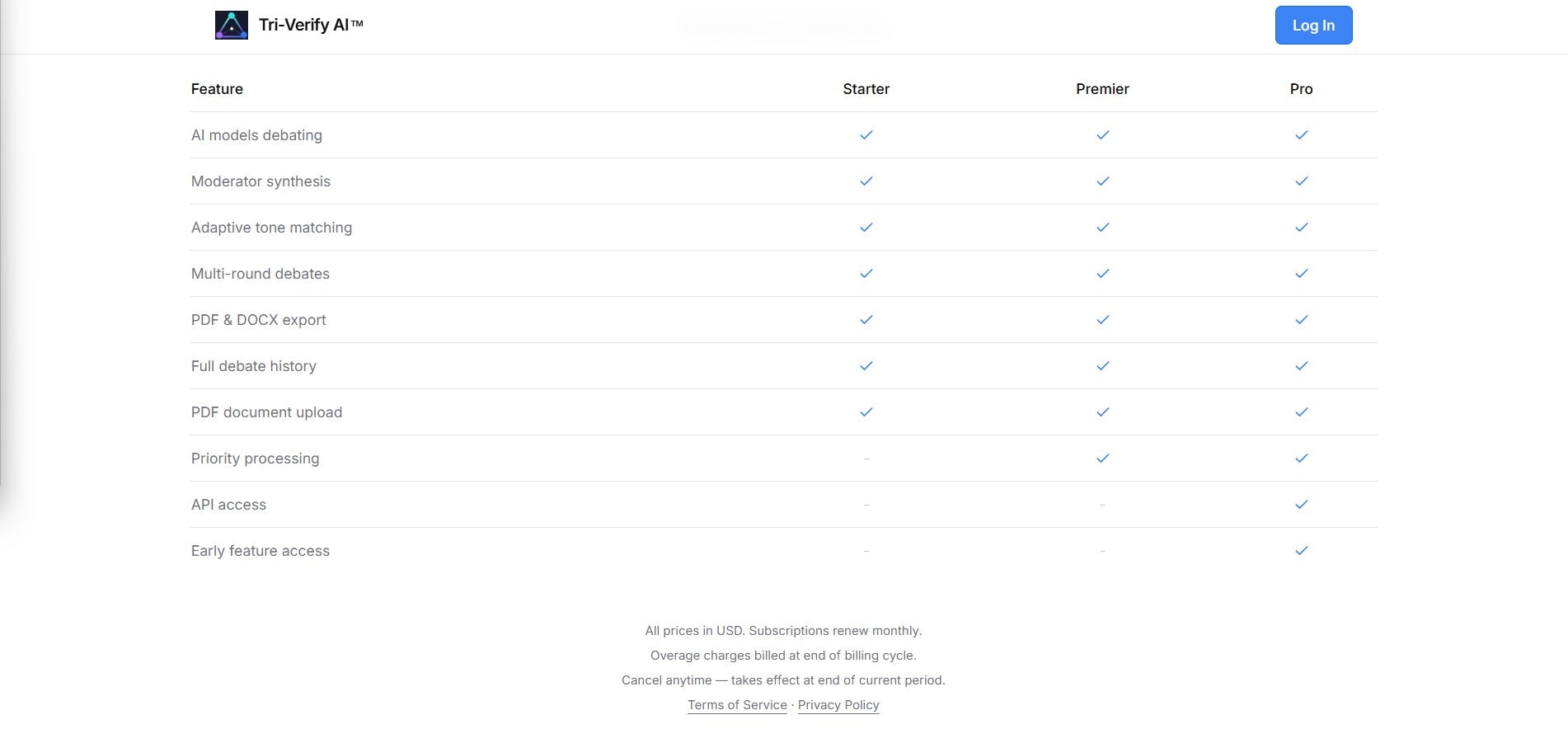 Tri-Verify AI - Main product screenshot demonstrating key features and user interface