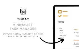Notion "Today" Minimalist Task Manager media 1
