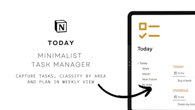 Notion "Today" Minimalist Task Manager gallery image