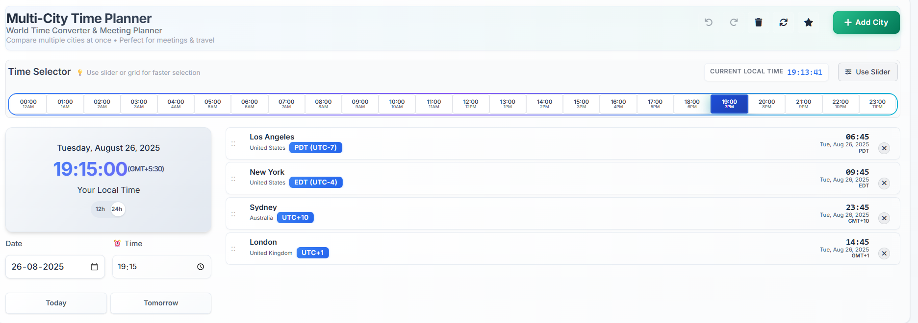 TimezoneConverter.co - Легко преобразовать часовые пояса по всему миру за один клик медиа 3