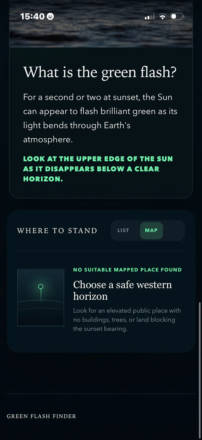 Green Flash Finder screenshot 5