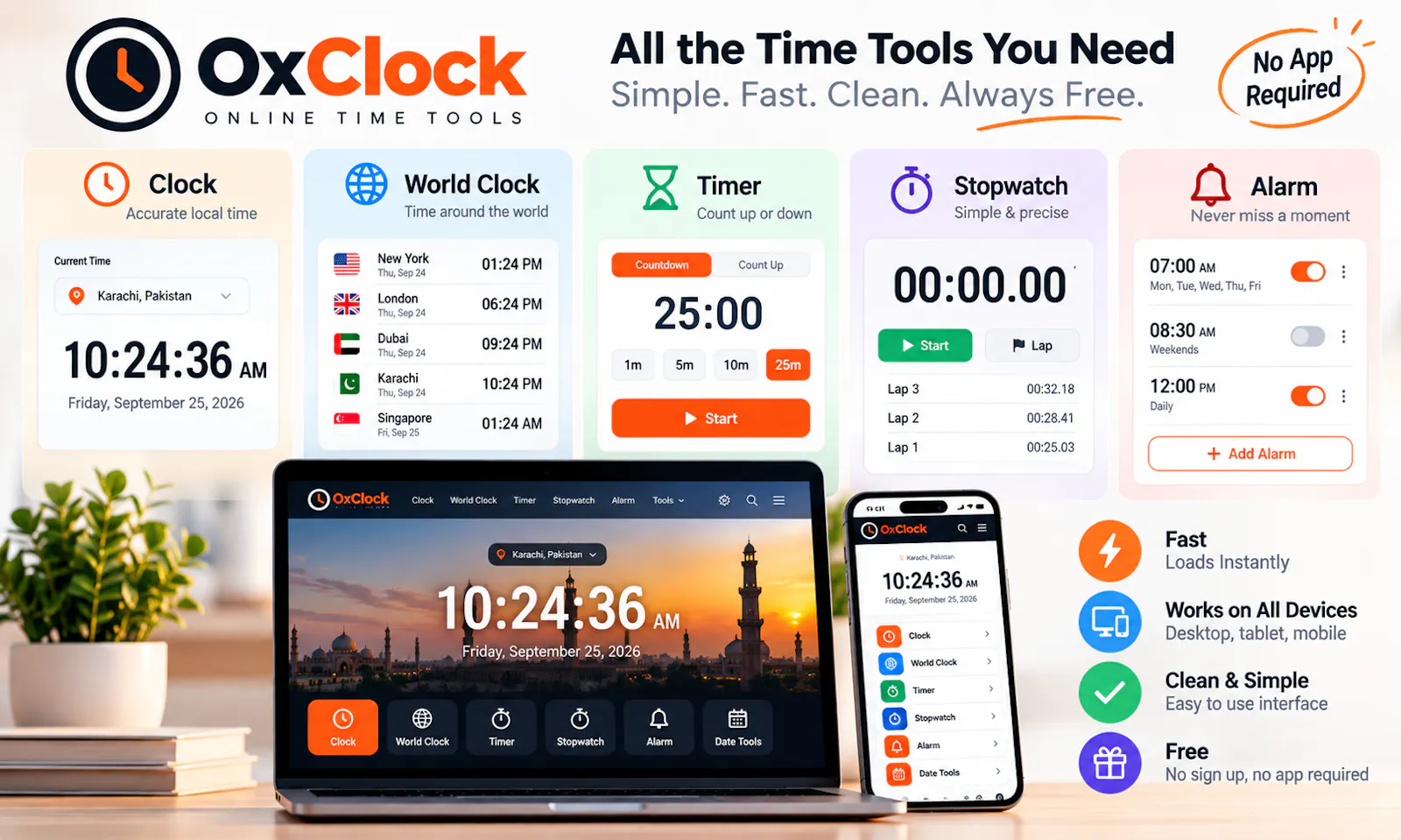 OxClock screenshot 2