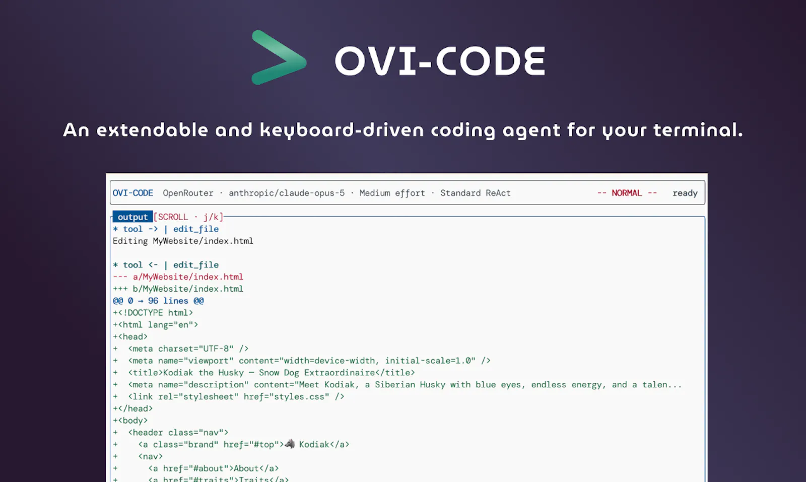OVI-CODE screenshot 1