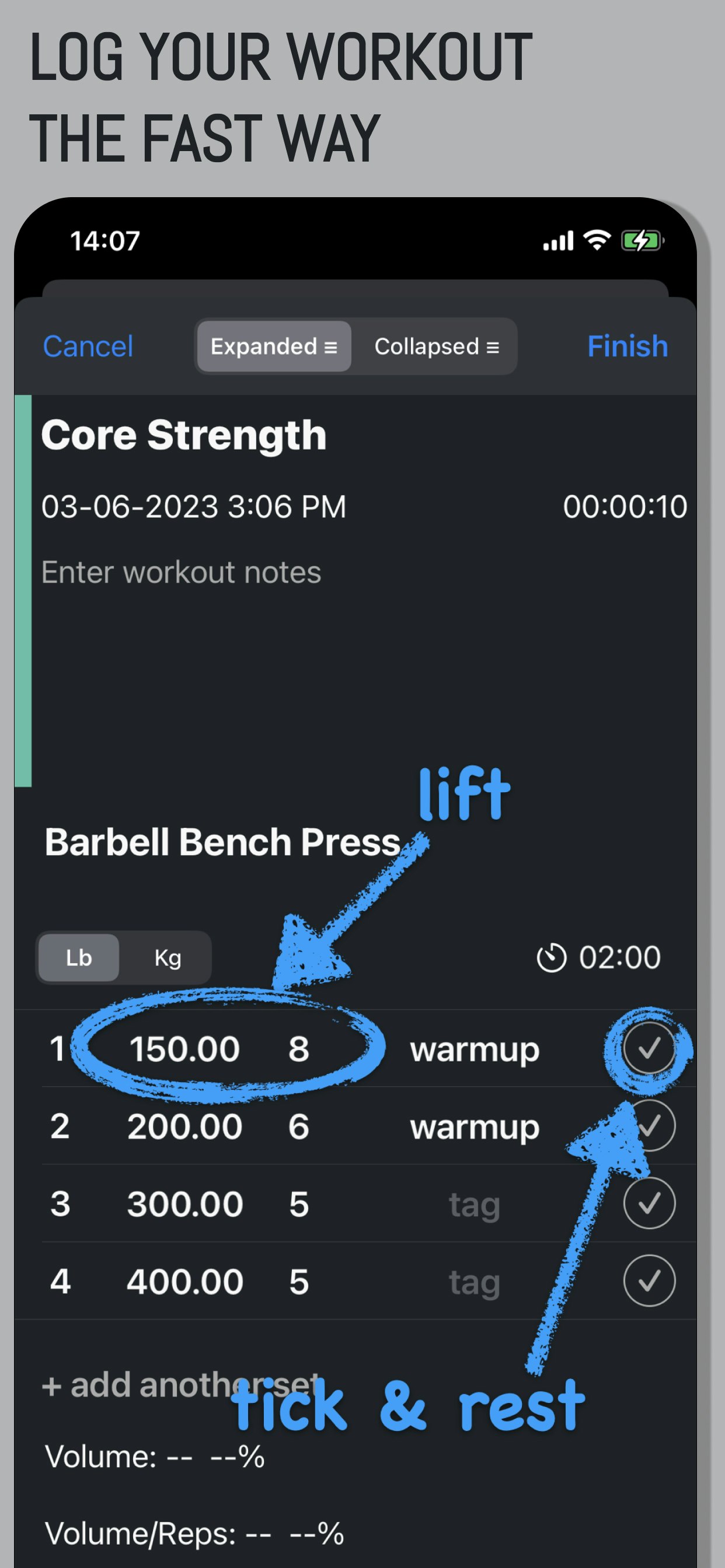 Irrates Simple Workout Logger media 2