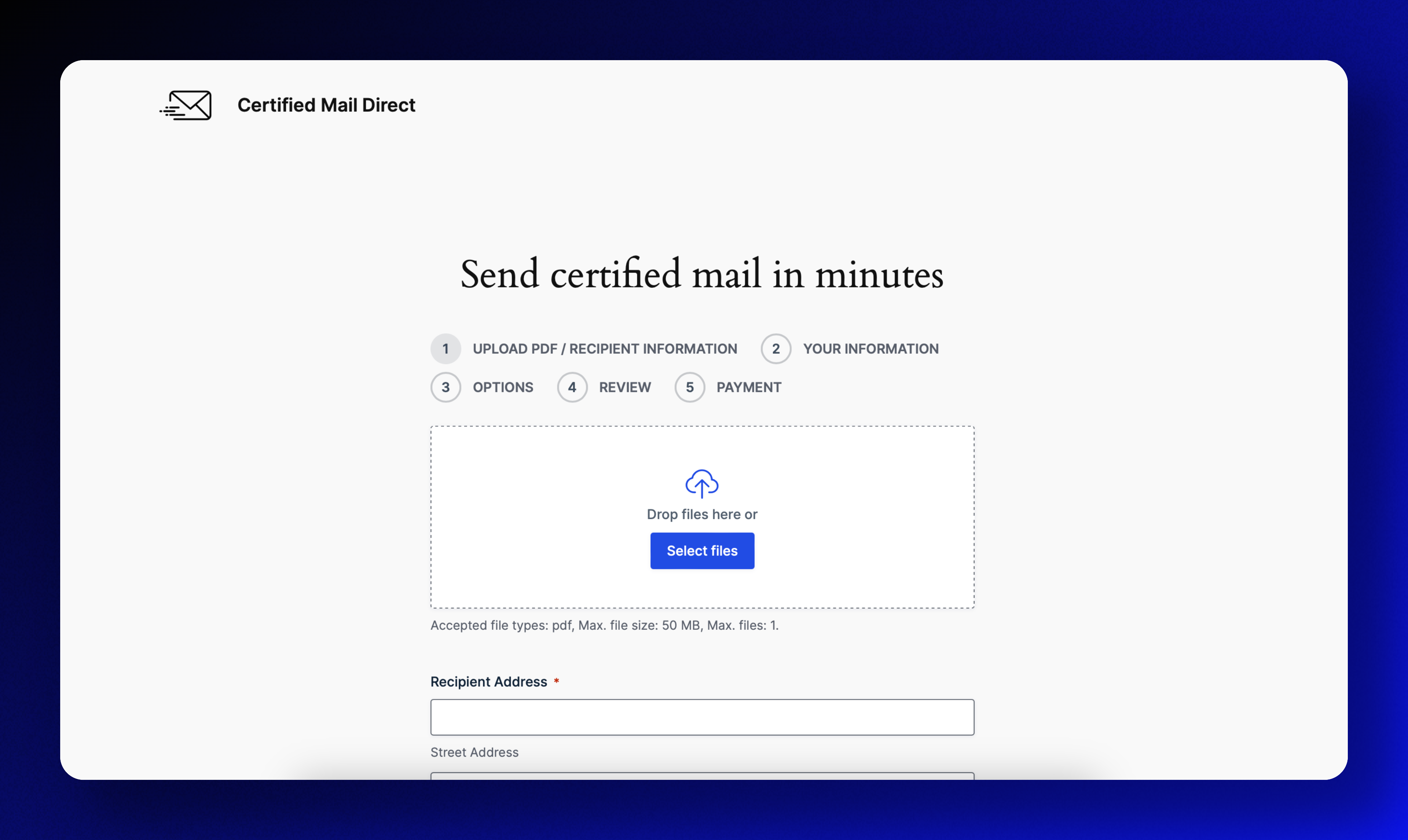 Mail diretto certificato - Carica il tuo PDF e stamperemo le lettere certificate. media 1