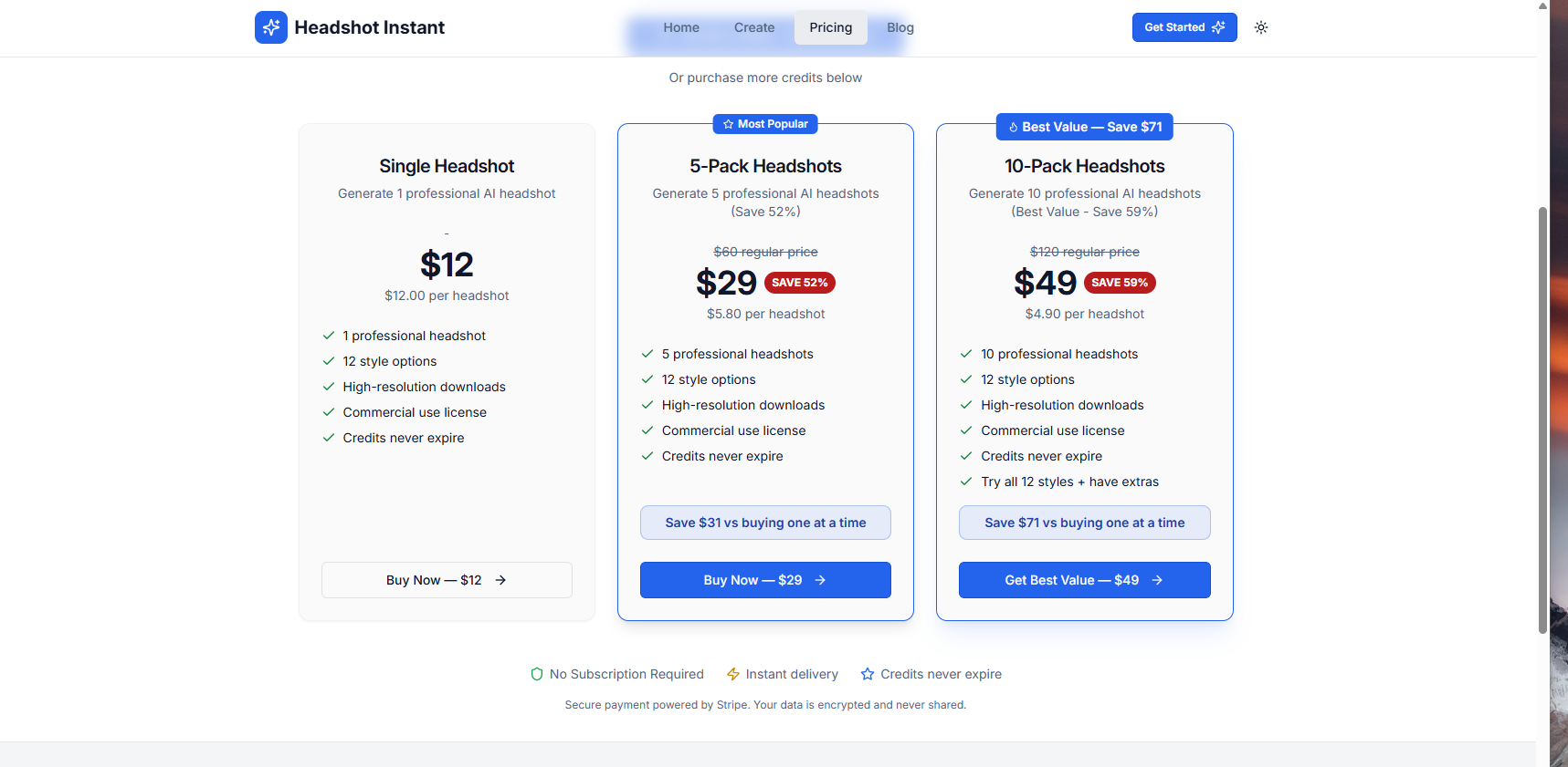 Headshot Instant gallery image