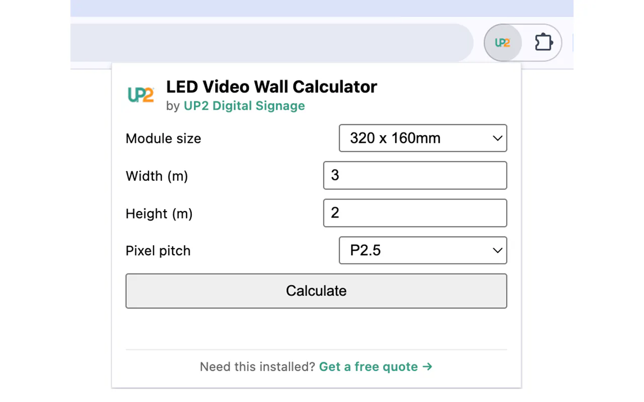 LED Video Wall Calculator gallery image