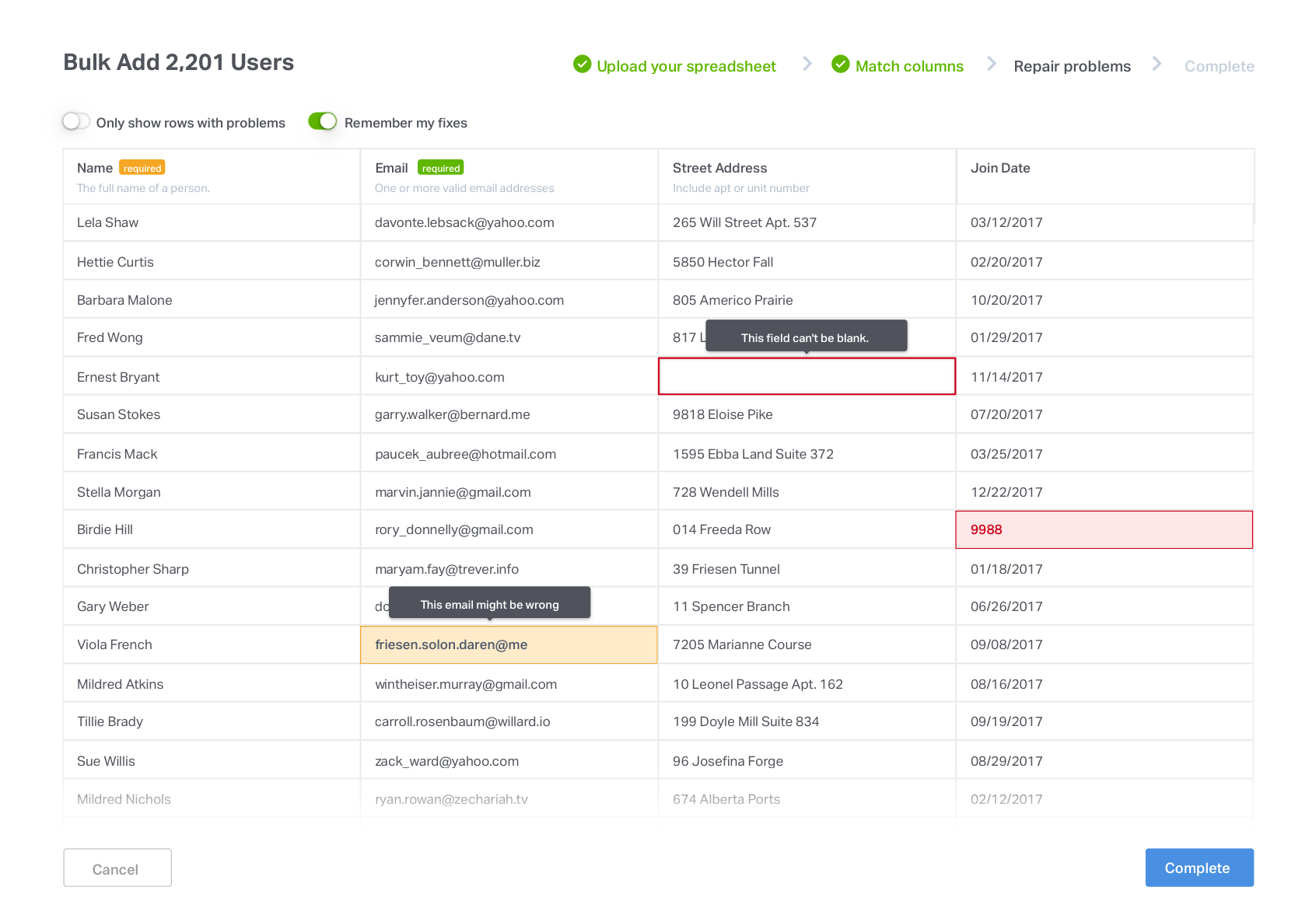 Flatfile.io gallery image