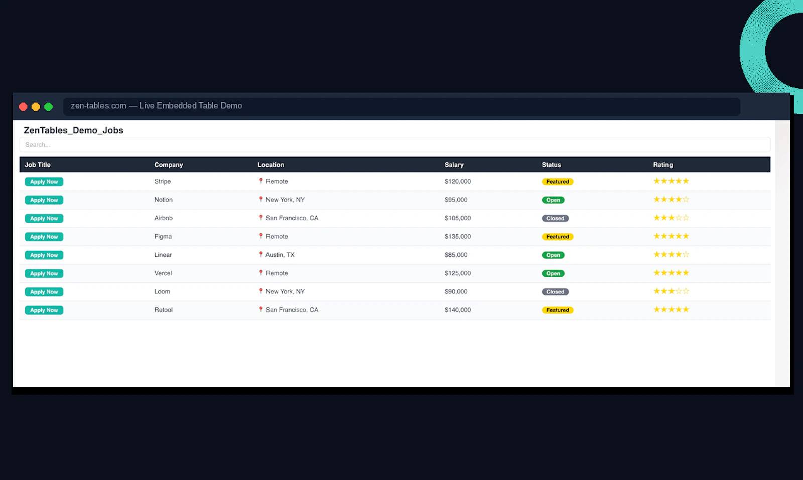Zentables screenshot 4