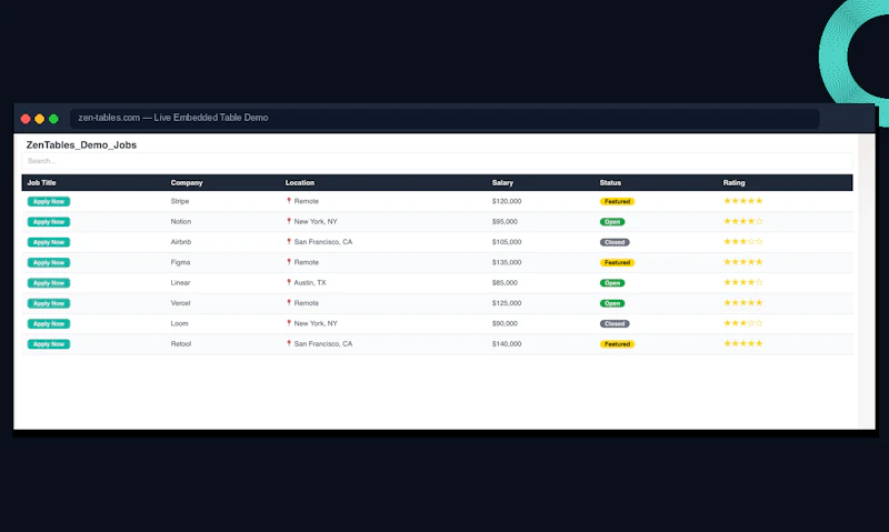 Zentables screenshot 4