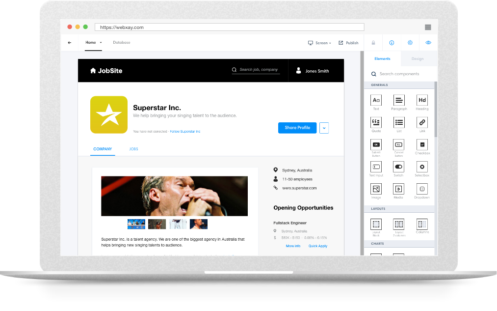 Webxay - Build Web Application without Coding gallery image