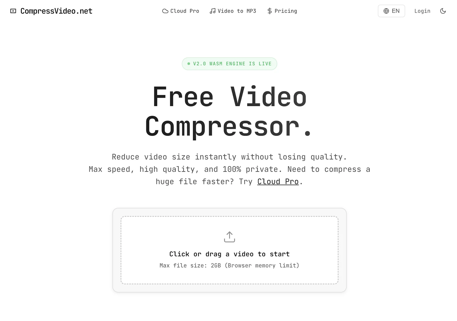 CompressVideo.net screenshot 1